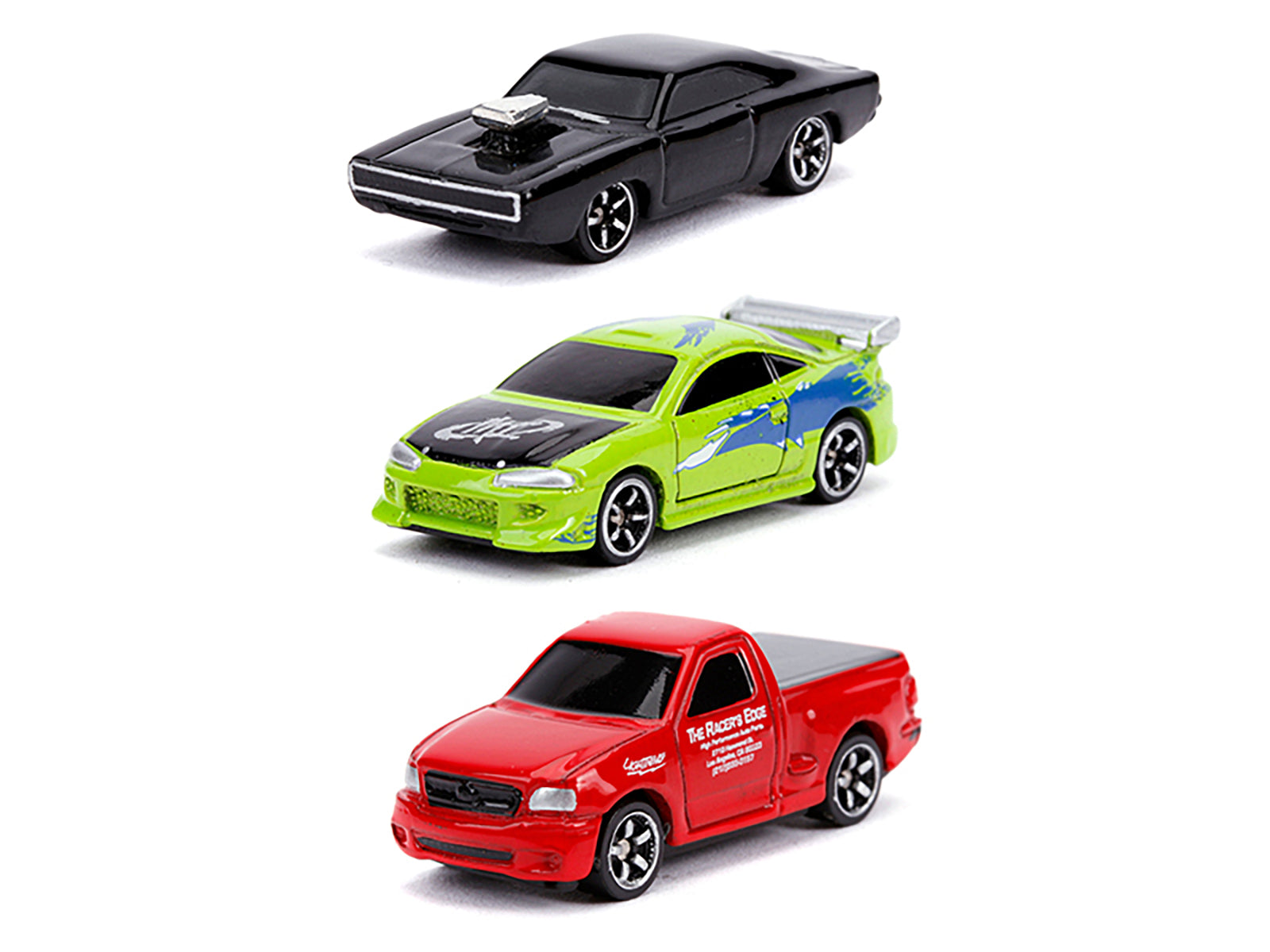 "Fast & Furious" 3 piece Set "Nano Hollywood Rides" Diecast Model Cars by Jada