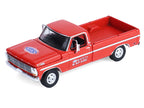 1969 Ford F-250 Pickup Truck Red and 1969 Chevrolet Camaro Z28 "Dan Fletcher" Orange with White Hood "NHRA Safety Team" with Enclosed Car Trailer "Racing Hitch & Tow" Series 6 1/64 Diecast Model Cars by Greenlight-3