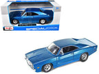 1969 Dodge Charger R/T Hemi Blue 1/25 Diecast Model Car by Maisto-2