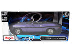 1970 Dodge Challenger R/T Convertible Purple 1/24 Diecast Model Car by Maisto-2