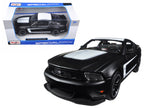 2012 Ford Mustang Boss 302 Matt Black and White 1/24 Diecast Model Car by Maisto-0