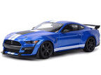 2020 Ford Mustang Shelby GT500 Blue Metallic with White Stripes "Special Edition" 1/18 Diecast Model Car by Maisto-1