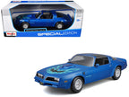 1978 Pontiac Firebird Trans Am Blue Metallic with Hood Graphics "Special Edition" Series 1/18 Diecast Model Car by Maisto-2