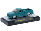 1995 Chevrolet S10 Pickup Truck Teal Metallic Limited Edition to 15400 pieces Worldwide 1/64 Diecast Model Car by M2 Machines