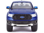 2019 Ford Ranger Lariat Sport Pickup Truck Dark Blue Metallic 1/27 Diecast Model Car by Maisto-2