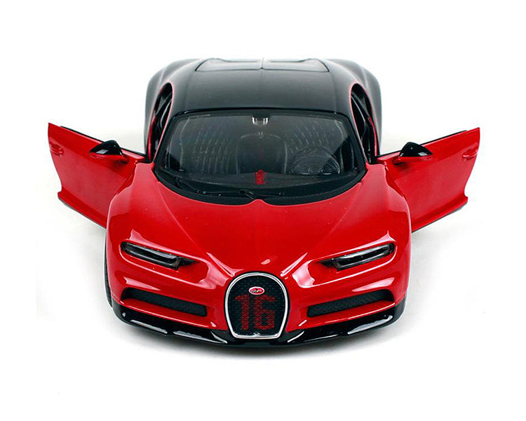 Bugatti Chiron Sport "16" Red and Black "Special Edition" 1/24 Diecast Model Car by Maisto