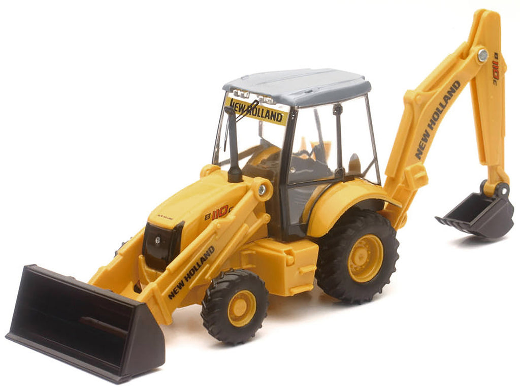 New Holland B110C Backhoe Loader Yellow Diecast Model by New Ray-0