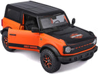 2021 Ford Bronco Badlands Orange and Black "Harley Davidson" "H-D Custom" Series 1/24 Diecast Model Car by Maisto-1