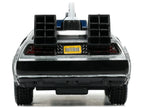 DeLorean DMC (Time Machine) Brushed Metal "Back to the Future Part III" (1990) Movie "Hollywood Rides" Series 1/32 Diecast Model Car by Jada-4