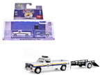 1990 Dodge Ram D250 Pickup Truck "Philadelphia PA Police Department" White with Stripes and Utility Trailer "Hot Pursuit Hitch & Tow" Series 1 1/64 Diecast Model Cars by Greenlight-4