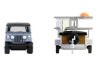 1968 Jeep Jeepster Commando SC-1 Gray with Black Stripes and Top with Canoe Trailer Canoe Rack Canoe and Kayak "Hitch & Tow" Series 32 1/64 Diecast Model Cars by Greenlight-3