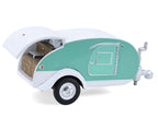 1971 Volkswagen Type 2 Van Seafoam Green and White with Surfboards and Teardrop Trailer "Hitch & Tow" Series 33 1/64 Diecast Model Cars by Greenlight-4
