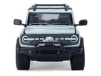 2021 Ford Bronco 4-Door Badlands Cactus Gray with Black Top and Motorcycle with Utility Trailer "Hitch & Tow" Series 33 1/64 Diecast Model Cars by Greenlight-2