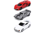"Fast & Furious" Movie 3 piece Set Series 4 "Nano Hollywood Rides" Series Diecast Model Cars by Jada-1