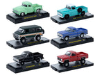 "Auto-Thentics" 6 piece Set Release 104 IN DISPLAY CASES Limited Edition 1/64 Diecast Model Cars by M2 Machines