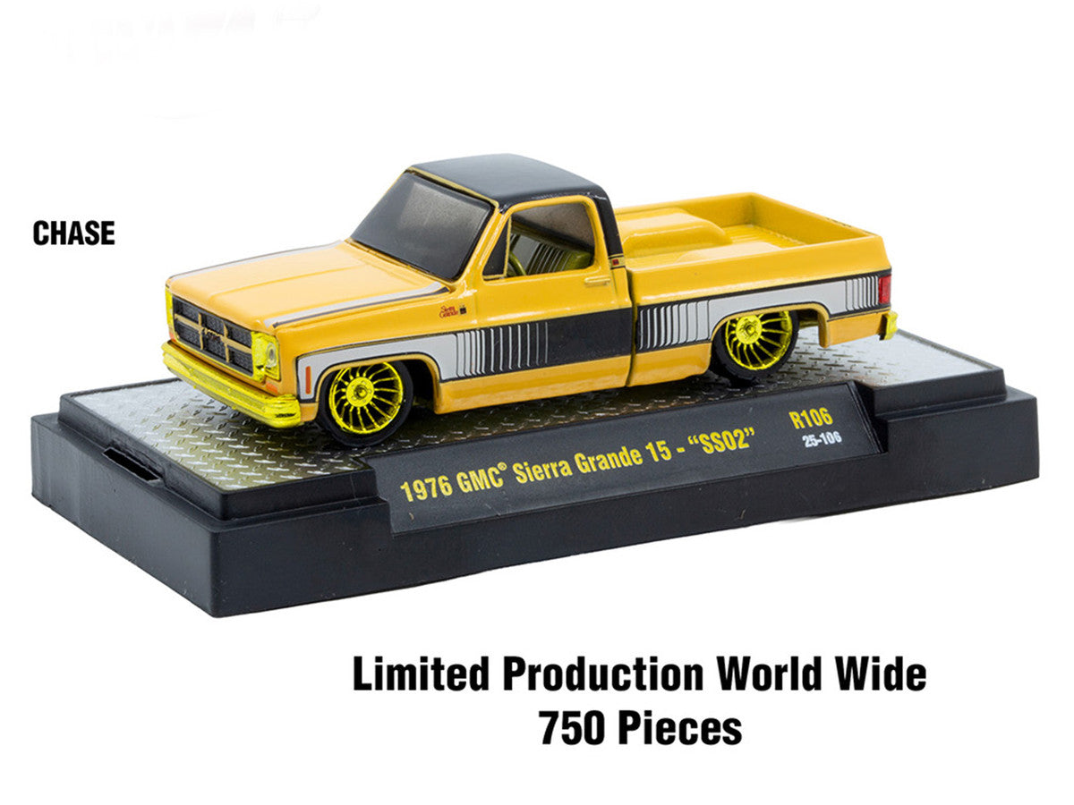 "Auto-Thentics" 6 piece Set Release 106 IN DISPLAY CASES Limited Edition 1/64 Diecast Model Cars by M2 Machines-1