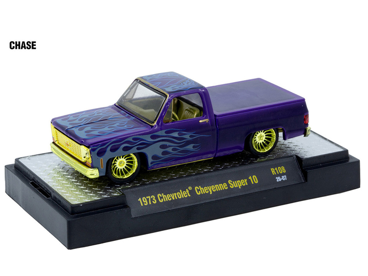 "Auto-Thentics" 6 piece Set Release 108 IN DISPLAY CASES Limited Edition1/64 Diecast Model Cars by M2 Machines-1