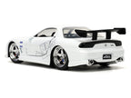 1993 Mazda RX-7 "HKS" White "The Fast and the Furious" (2001) Movie "25 Years of Fast & Furious" Series 1/32 Diecast Model Car by Jada-1