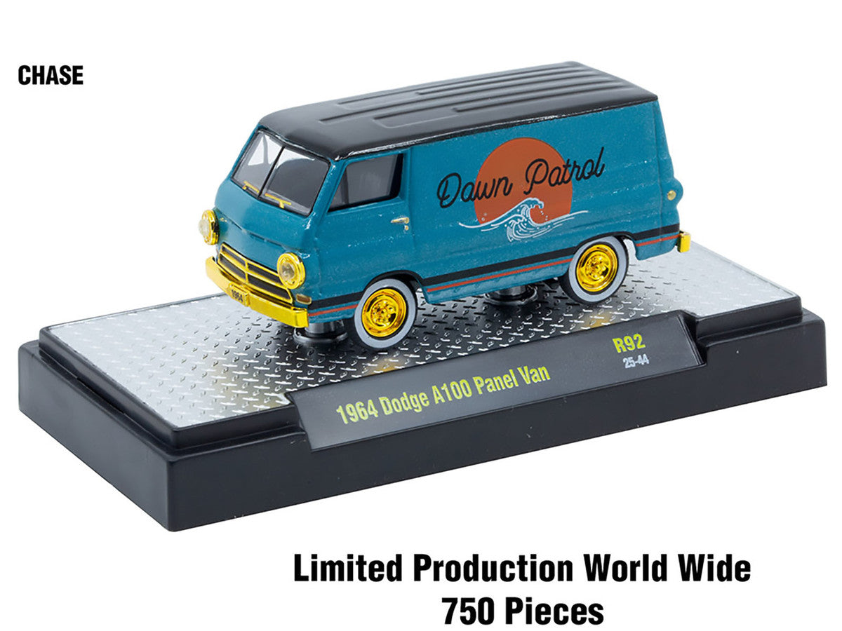 "Auto Meets" Set of 6 Cars IN DISPLAY CASES Release 92 Limited Edition 1/64 Diecast Model Cars by M2 Machines-1