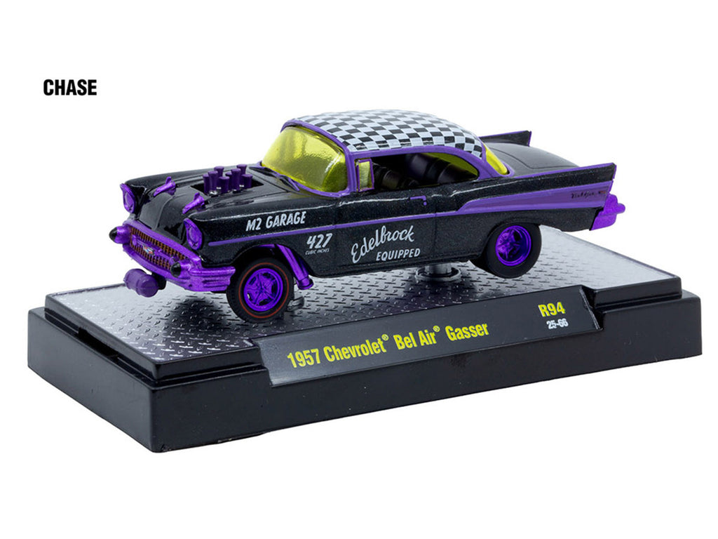 "Auto Meets" Set of 6 Cars IN DISPLAY CASES Release 94 Limited Edition 1/64 Diecast Model Cars by M2 Machines-1