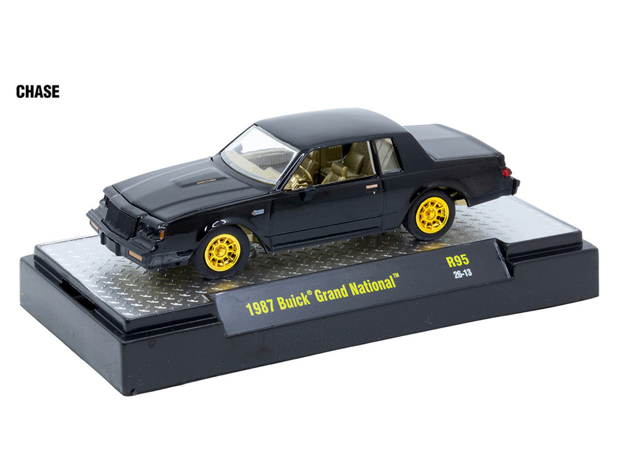 "Auto Meets" Set of 6 Cars IN DISPLAY CASES Release 95 Limited Edition 1/64 Diecast Model Cars by M2 Machines-1