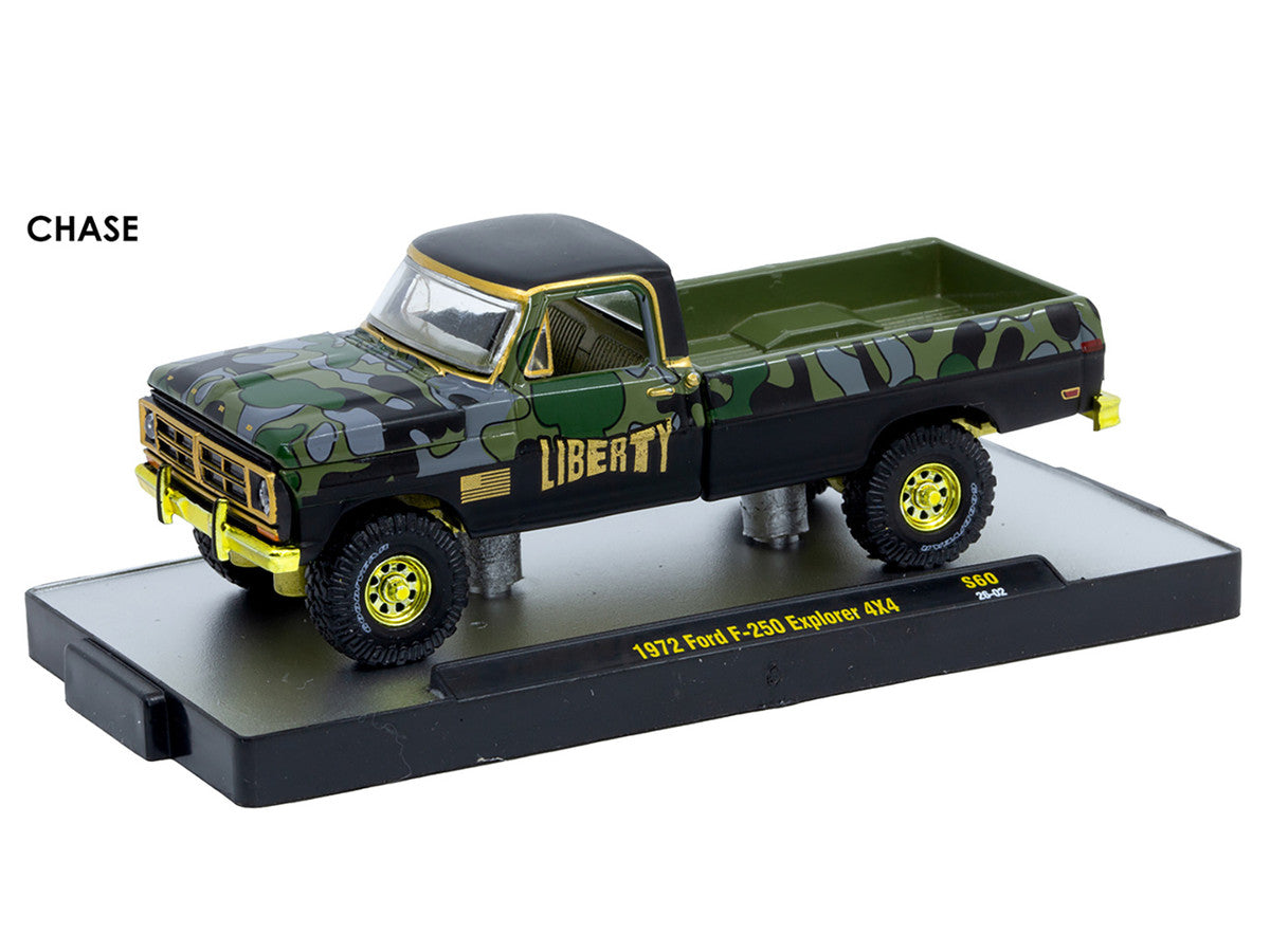"Auto Meets" Set of 6 Cars IN DISPLAY CASES Release S60 Limited Edition 1/64 Diecast Model Cars by M2 Machines-2