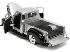 1953 Chevrolet 3100 Pickup Truck Silver Metallic with Black Flames with Extra Wheels "Just Trucks" Series 1/24 Diecast Model Car by Jada
