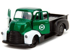 1952 Chevrolet COE Pickup Truck Green Metallic and Black and Green Lantern Diecast Figure "DC Comics" "Hollywood Rides" Series 1/32 Diecast Model Car by Jada-1