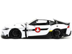 2020 Toyota Supra White and Roy Focker Diecast Figurine "Robotech" "Hollywood Rides" Series 1/24 Diecast Model Car by Jada-2