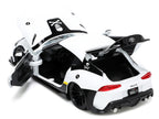 2020 Toyota Supra White and Roy Focker Diecast Figurine "Robotech" "Hollywood Rides" Series 1/24 Diecast Model Car by Jada-3