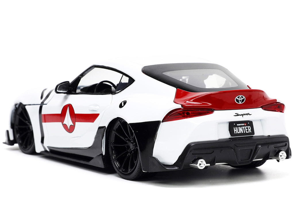 2020 Toyota Supra White and Rick Hunter Diecast Figurine "Robotech" "Hollywood Rides" Series 1/24 Diecast Model Car by Jada-4