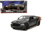 2006 Dodge Charger Matt Black with Outer Cage "Fast & Furious" Movie 1/24 Diecast Model Car by Jada-0