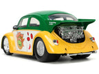 1959 Volkswagen Drag Beetle Green and Yellow and Michelangelo Diecast Figure "Teenage Mutant Ninja Turtles" "Hollywood Rides" Series 1/24 Diecast Model Car by Jada-4
