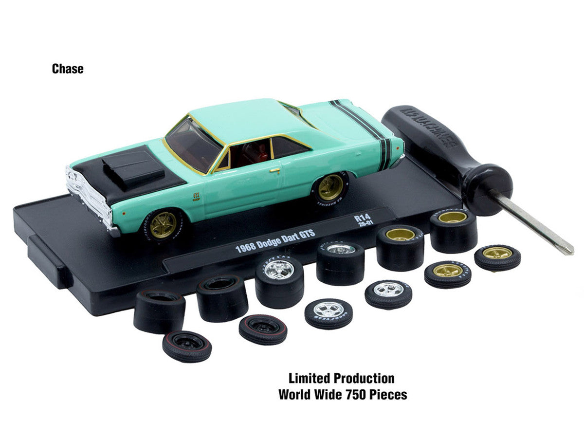 "Auto Wheels" 3 piece Car Set Release 14 Limited Edition to 2368 pieces Worldwide 1/64 Diecast Model Cars by M2 Machines-2