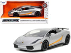 Lamborghini Gallardo Superleggera Silver Metallic with Yellow Stripes "Hyper-Spec" Series 1/24 Diecast Model Car by Jada-0