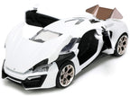Lykan Hypersport White with Bronze Metallic Rear Spoiler "HKS" "Hyper-Spec" Series 1/24 Diecast Model Car by Jada-1