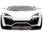 Lykan Hypersport White with Bronze Metallic Rear Spoiler "HKS" "Hyper-Spec" Series 1/24 Diecast Model Car by Jada-3