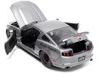 2010 Ford Mustang GT Gray Metallic with Flames "Ford Motor Company" "Bigtime Muscle" Series 1/24 Diecast Model Car by Jada-2