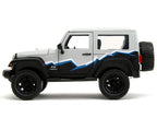 2007 Jeep Wrangler Gray and Black with Blue and White Stripes with Extra Wheels "Just Trucks" Series 1/24 Diecast Model Car by Jada-4