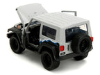 2007 Jeep Wrangler Gray and Black with Blue and White Stripes with Extra Wheels "Just Trucks" Series 1/24 Diecast Model Car by Jada-3