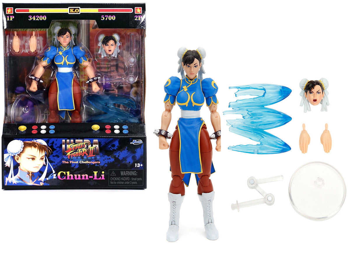 Chun-Li 6" Moveable Figure with Accessories and Alternate Head and Hands "Ultra Street Fighter II: The Final Challengers" (2017) Video Game model by Jada-0