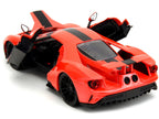 2017 Ford GT Light Red Metallic with Black Stripe "Pink Slips" Series 1/24 Diecast Model Car by Jada-3