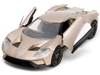 2017 Ford GT Gold Metallic with White Accents "Pink Slips" Series 1/32 Diecast Model Car by Jada-1