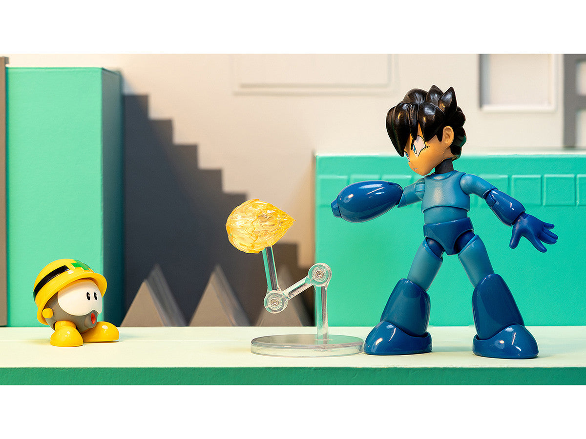 Mega Man 4.5" Moveable Figure (Deluxe Version) with Accessories and Alternate Head and Hands "Mega Man" (1987) Video Game Model by Jada-2