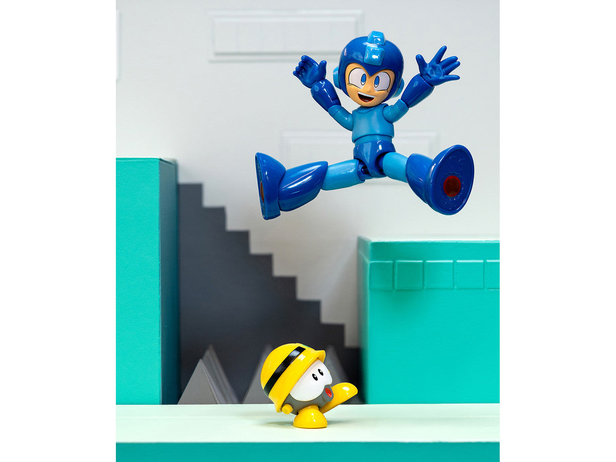 Mega Man 4.5" Moveable Figure (Deluxe Version) with Accessories and Alternate Head and Hands "Mega Man" (1987) Video Game Model by Jada-0
