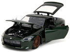 2023 Nissan Z Dark Green Metallic with Black Top "Fast X" (2023) Movie "Fast & Furious" Series 1/24 Diecast Model Car by Jada-1