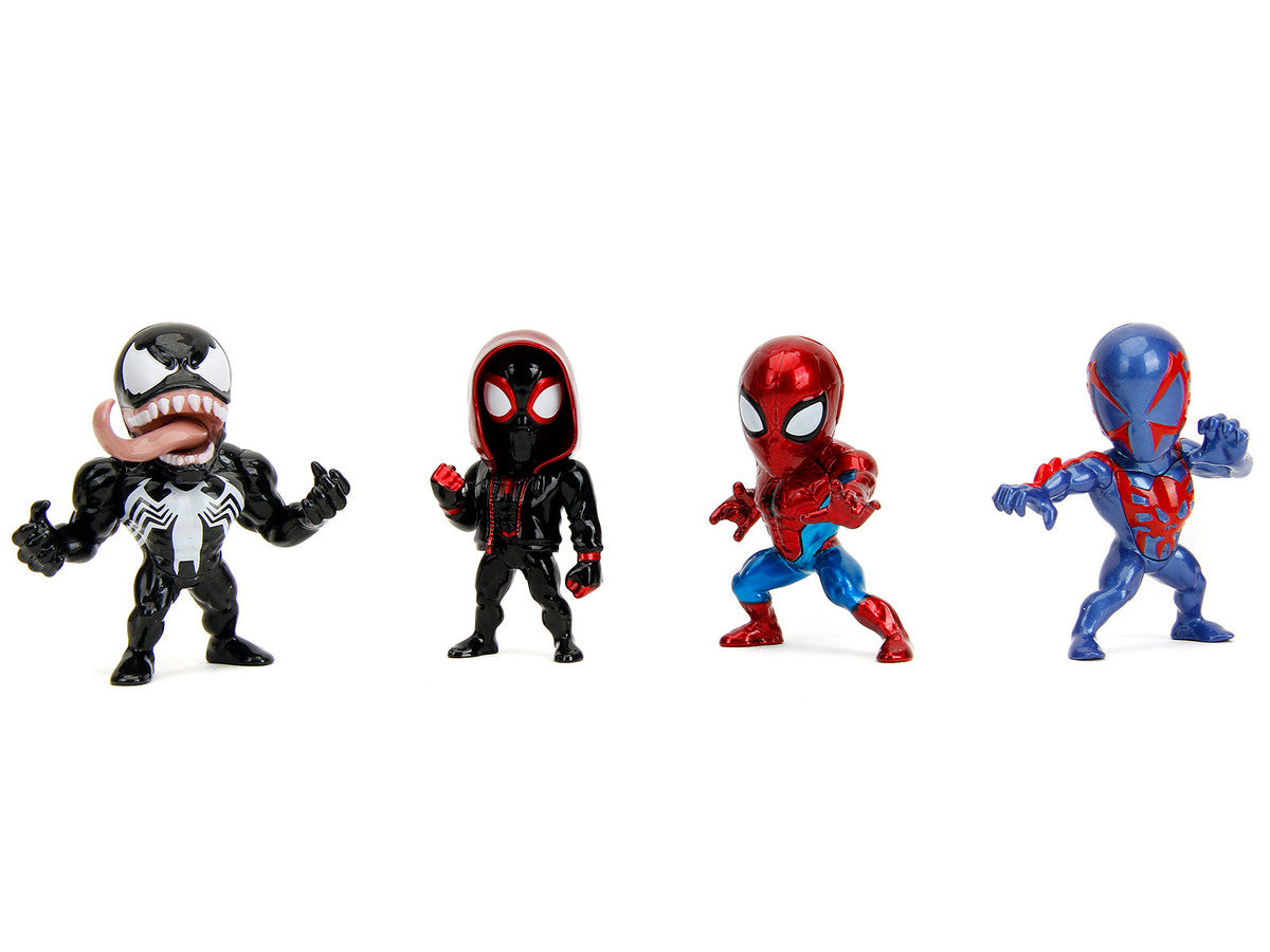 Set of 4 Diecast Figures "Spider-Man" Wave 4 "Metalfigs" Series Diecast Models by Jada-1
