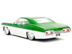 1967 Chevrolet Impala SS Green Metallic and White with White Interior "Bigtime Muscle" Series 1/24 Diecast Model Car by Jada-4