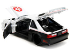 1989 Ford Mustang GT "Texaco" White and Matt Black with Graphics "Bigtime Muscle" Series 1/24 Diecast Model Car by Jada-3