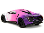 Lykan Hypersport White Pink and Purple Gradient "Pink Slips" Series 1/24 Diecast Model Car by Jada-4